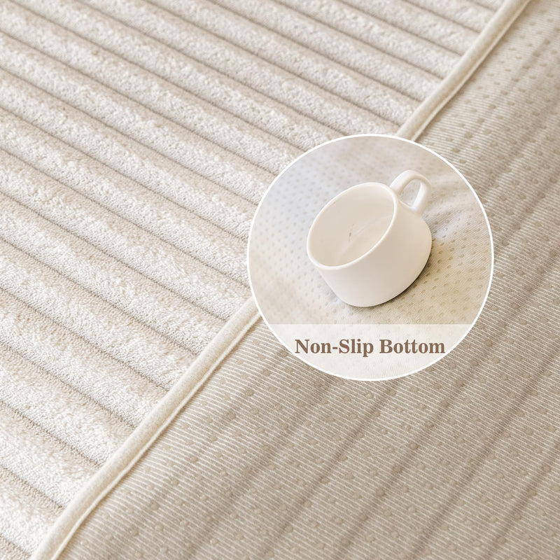 MYSKY HOME 100% Waterproof Couch Cover for Dogs Washable, Non Slip Couch Covers for 2 Cushion Sofa Pet Friendly, Thick Soft Sofa Covers Slipcovers Blanket Dog Bed Cover, Cream, 35"x70.9" 35" x 70.9" - PawsPlanet Australia