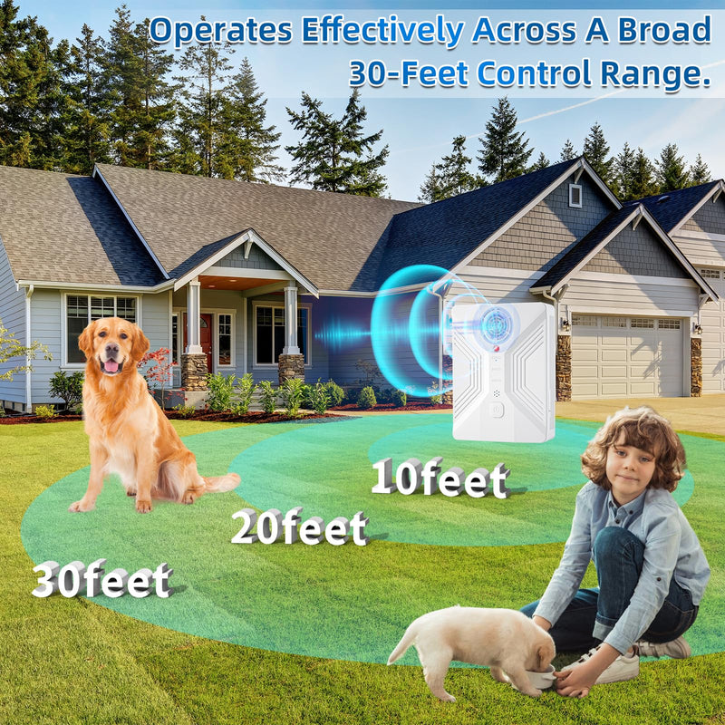Anti Barking Devices, 3 Modes Ultrasonic Bark Box, Dog Bark Deterrent Devices, Dog Barking Stopper, Anti Barking Device for Dogs Long Range 50ft, Barking Control Devices for Dog Training in Outdoor White - PawsPlanet Australia