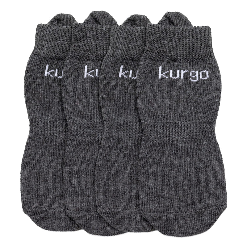 Kurgo Blaze Dog Socks - Stretch Socks for Dog Shoes - Makes Putting On Dog Shoes Easier - Pet Socks for Outdoors - Heel Tab, Fast Drying Fabric, Secure Fit - Medium Blaze Socks 4 Count