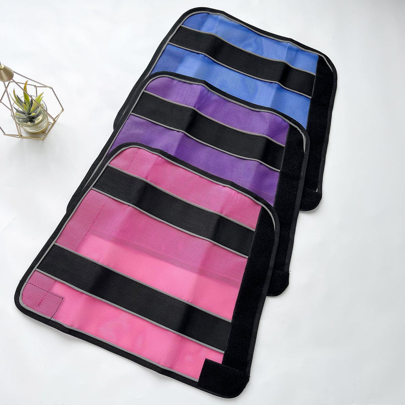 2-Pack Fly Boots for Horses (Horse Fly Leggings) | Breathable Mesh, No-Rub Loose-Fit with Reflective Strips, to Prevent Painful Fly Bites blue