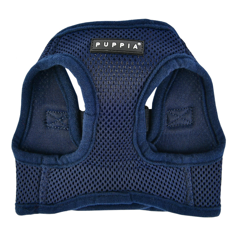 Puppia Dog Harness small dog and medium dog - Soft Vest in many colours - Also usable as Puppy Harness - Anti Pull Dog Lead, Navy, L - PawsPlanet Australia