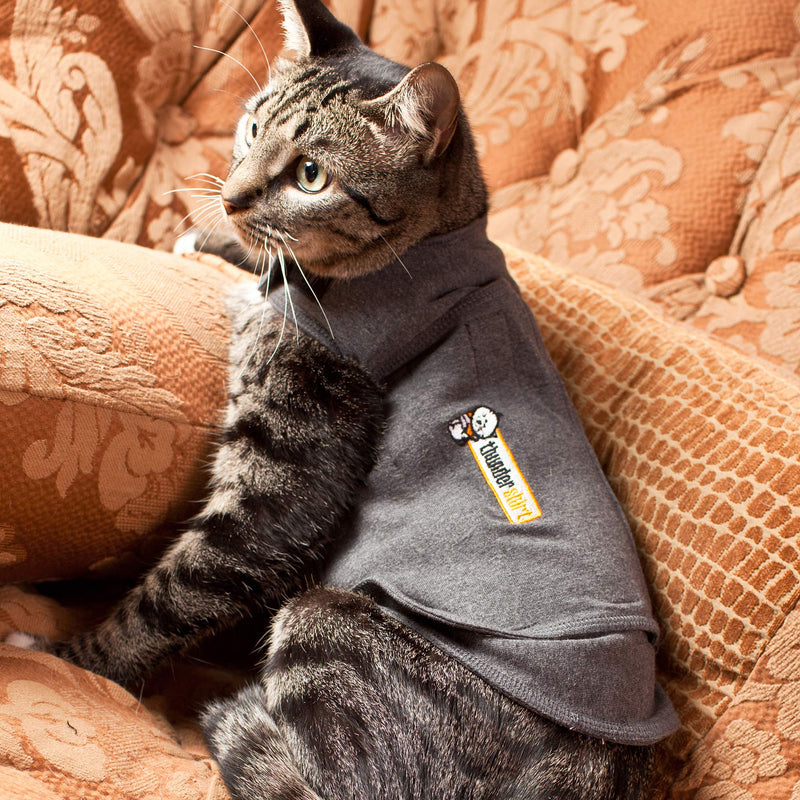 Thundershirt Classic Cat Anxiety Jacket, Heather Gray, Medium (9 to 13 lbs), THU-009 Medium (9 to 13 lbs) - PawsPlanet Australia