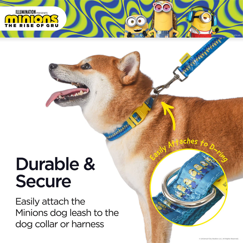 Minions Dog Leash, 4ft (48in) Blue and Yellow Minions in a Row | Gifts for Minions Fans and Their Pets | Officially Licensed Pet Product from Universal Studios 4 Foot - PawsPlanet Australia