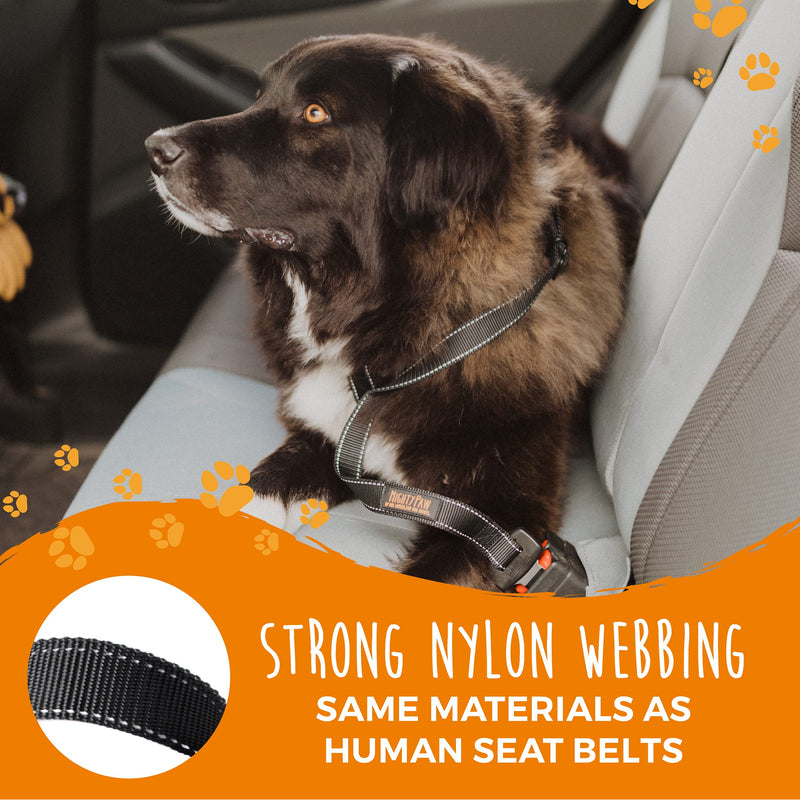 Mighty Paw Dog Car Safety Belt - Dog Seatbelt Ensures Pet Protection While Driving - Seatbelt for Dogs for Car - Dog Vehicle Accessory - Dog Car Seat Belt Attachment - Car Leash Restraint System Buckle Attachment (Most Popular) - PawsPlanet Australia