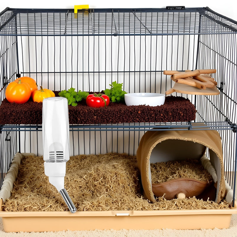 80 ml- No Drip Water Dispenser for Small Animals - Transparent Hanging Bottle for Rabbits, Guinea Pigs, Hamsters, Mice, and Ferrets - Leak Proof with Filter, Water Bottles - PawsPlanet Australia