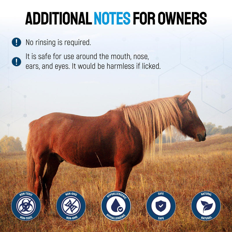 Horse Wound Care Spray with Silver – Wounds, Scratches, Cuts, Abrasions, Itching, Hot Spots, Skin Irritation – First Aid Solution and Breeds – 4 Oz Spray for Horses - PawsPlanet Australia