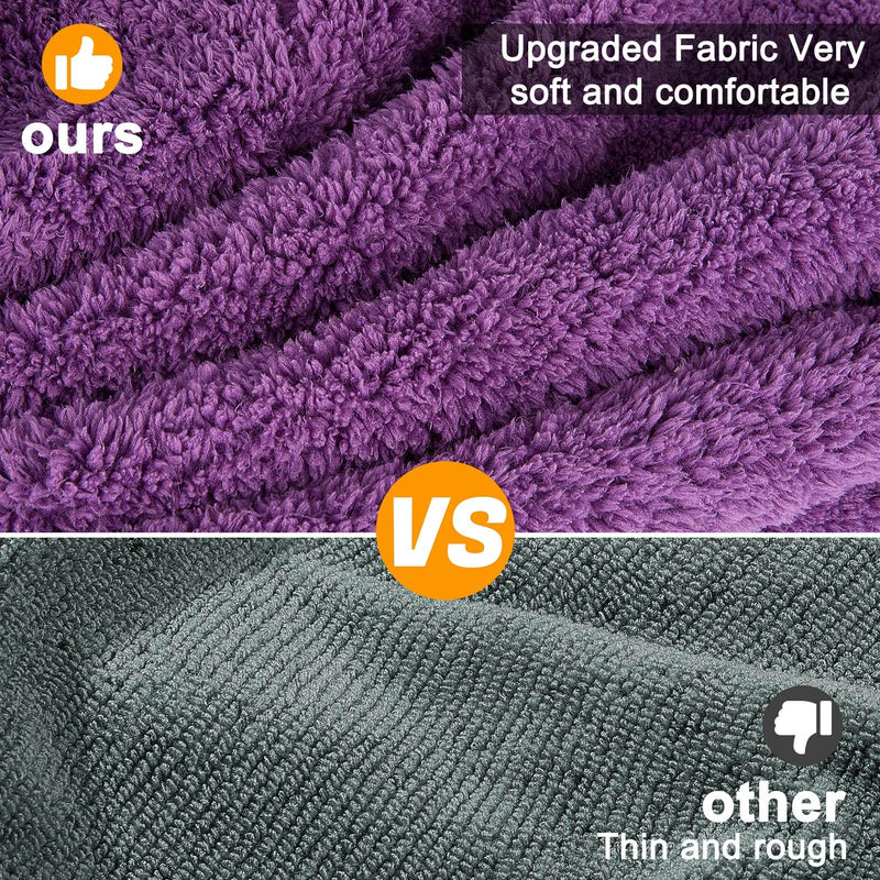 Dog Bathrobe Super Absorbent Dog Towels for Drying Dogs Large Quick Drying Dog Robes for After Bath Soft Dog Drying Towel Adjustable Dog Drying Coat to Keep Dog Warm(S-XXL) X-Large Purple - PawsPlanet Australia