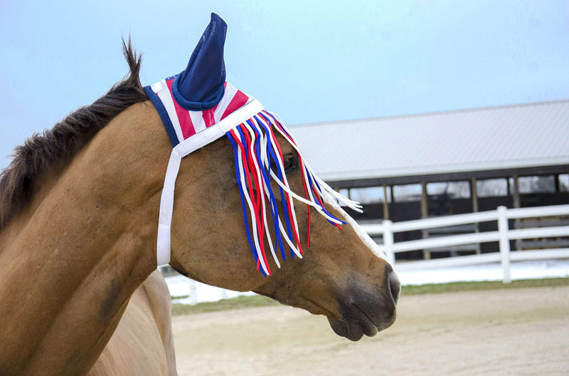 Derby Originals Reflective Mesh Fringe Fly Bonnet with 1 Year Warranty Large (Horse) Safety Yellow - PawsPlanet Australia