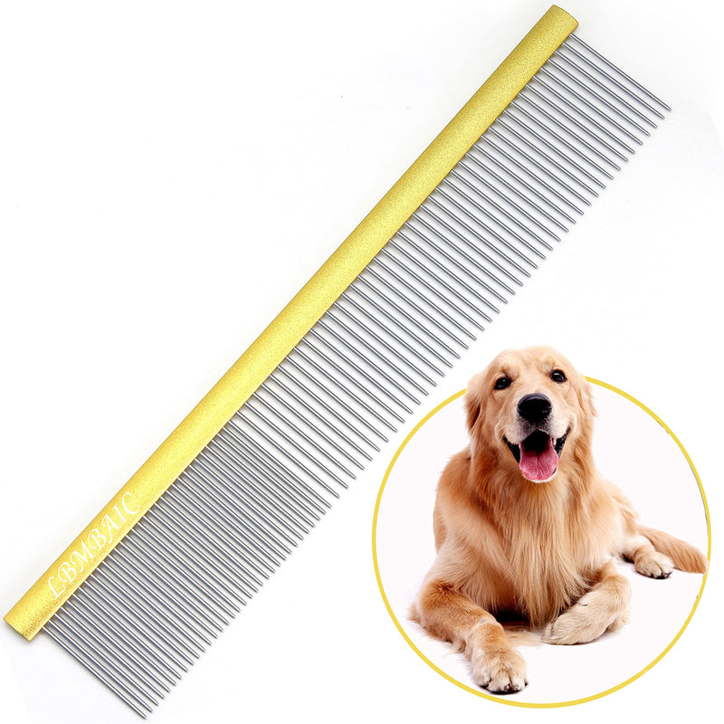 10inches Large Dog Metal Grooming Comb With Long Pin Slicker Brush For Thick and Heavy Fur Large and Medium Size Dogs Use.