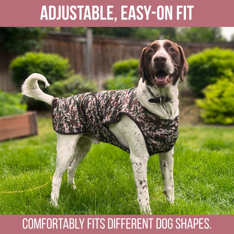 Dog Cooling Vest - 2-Layer Cooling with Soft Microfiber Fabric - Lightweight, Adjustable and Comfortable - UV Protection for Small to Large Dogs - Relief in Hot Weather (Pink, X-Small) Pink Camo X-Small (Pack of 1)