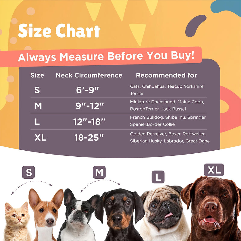 Big Ant Protective Inflatable Collar for Dogs and Cats, Soft Cone for Dogs After Surgery, Dog Neck Donut Collar, Dog Cone Collar Soft Pet Recovery Collar Does Not Block Vision E-Collar (Medium, Blue) [Neck:8"-12"] Medium