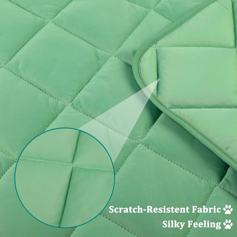 Cooling Blanket for Dogs, Dog Cooling Mat & Bed - Lightweight, Durable & Breathable Pet Throw for Couch, Sofa, Car and Furniture Protector, Reversible Design, Easy to Clean, 28"x40", Green M - PawsPlanet Australia