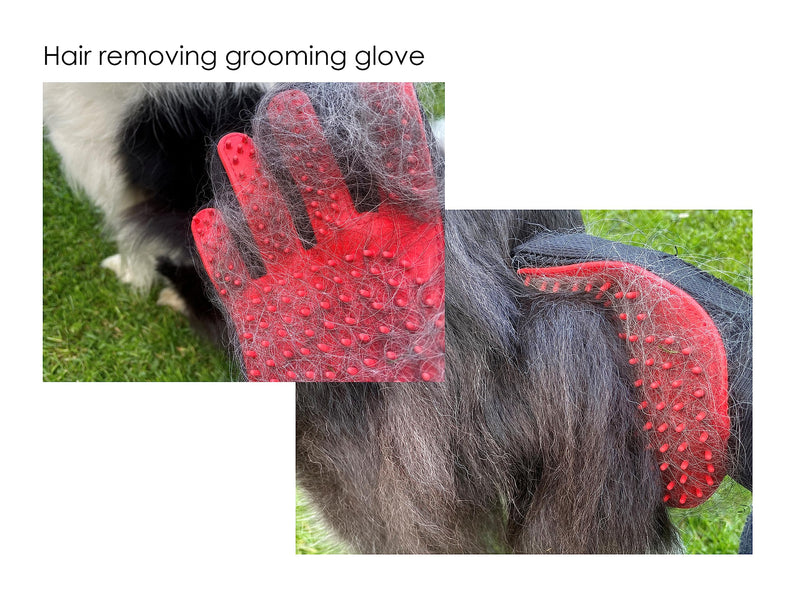 Masterclip Essentials Pet Grooming Set for Dogs Cats - Contains 8 Everyday Grooming Accessories; Dematting Comb, Nail Clippers, Nail Claw File, Double Sided Brushes & Comb, Grooming Glove & Flea Comb