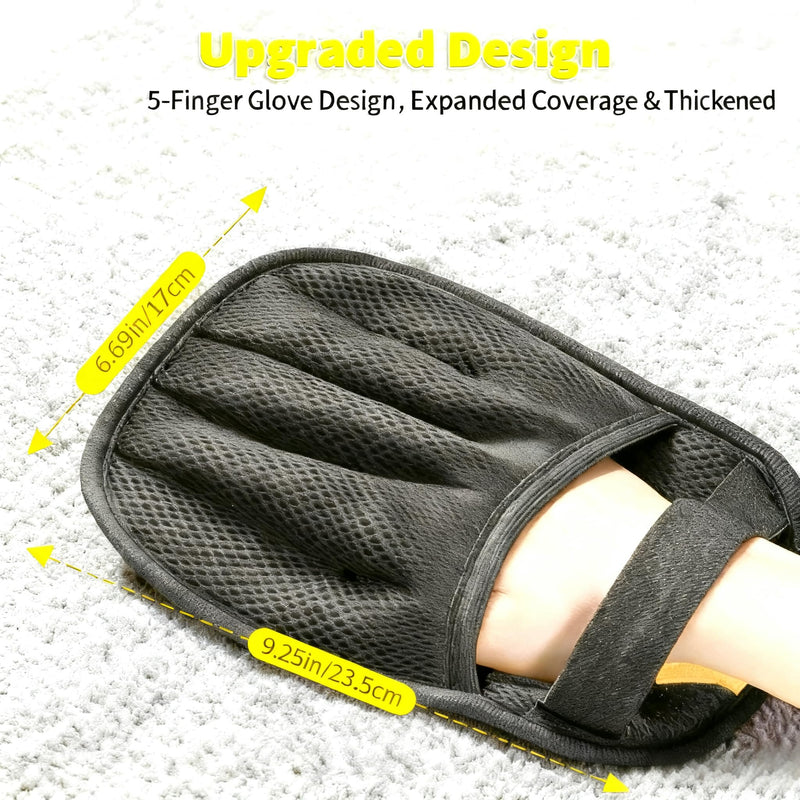Pet Hair Removal Glove for Cats Dogs - 2PCS Extra Large Thickened Upgraded Five Finger Electrostatic Pet Hair Gloves Reusable Magic Brush Pet Hair Remover Tool for Laundry Couch Carpet Car Seat - PawsPlanet Australia