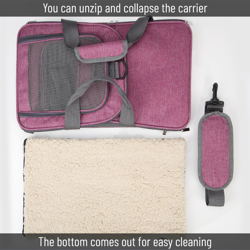 Mr. Pen- Pet Carrier, Pink, Soft-Sided Cat & Dog Carrier, Bag for Travel - PawsPlanet Australia
