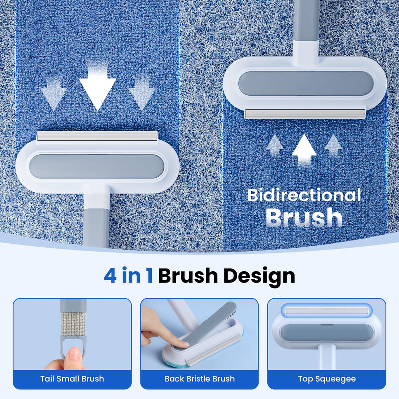 2 Pack Pet Hair Removal Tool, 2025 New 4 in 1 Dog Cat Hair Remover for Furniture, Reusable Pet Hairs Remover Brush with Extendable Handle, Multifunctional Fur Cleaner for Couch Carpets Bedding Clothes - PawsPlanet Australia
