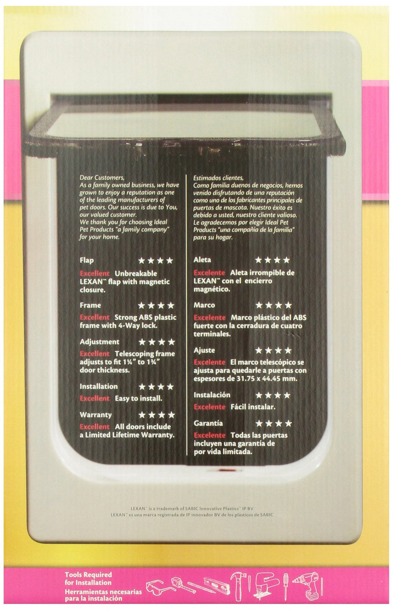 Ideal Pet Products Chubby Kat Door, Plastic, Large, 7.5" x 10.5" Flap Size Large 7.5" x 10.5" Flap Size - PawsPlanet Australia
