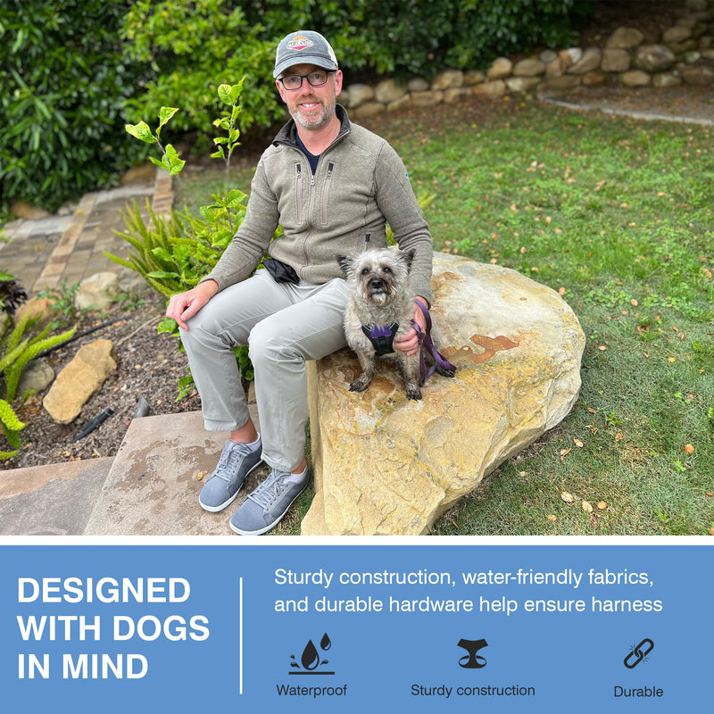 The North Star Dog Harness™ - Comfortable, Fully Adjustable, Designed to Reduce Pulling, Escape Resistant, Durable, fastens Easily and securely. (Grey, Small) - PawsPlanet Australia