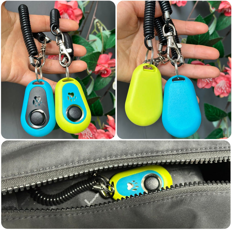 Pet Clicker for Dogs/Cats/Horses/Birds or Other Animals - Clickers for Training (Blue + Green) - PawsPlanet Australia