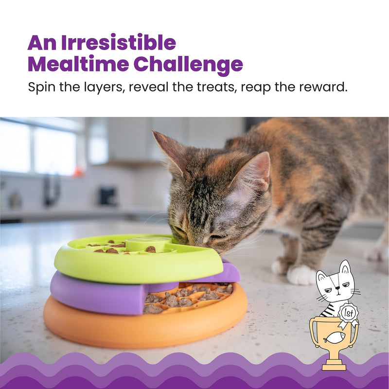 Catstages Kitty Lickin' Layers Multilayered Cat Fun Feeder Cat Treat Puzzle - PawsPlanet Australia
