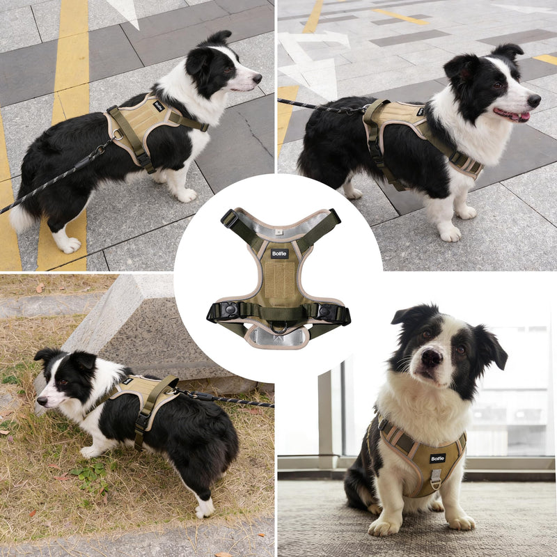 Tactical Dog Harness for Medium Dogs,No Pull Military Dog Vest with Handle,Reflective Heavy Duty Pet Harness for Walking Hiking Training M - PawsPlanet Australia