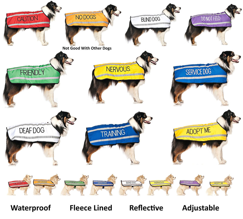 Dexil SERVICE DOG Blue Color Coded Non-Pull Front and Back D Ring Padded and Waterproof Vest Dog Harness PREVENTS Accidents By Warning Others Of Your Dog In Advance (Small, Blue) - PawsPlanet Australia