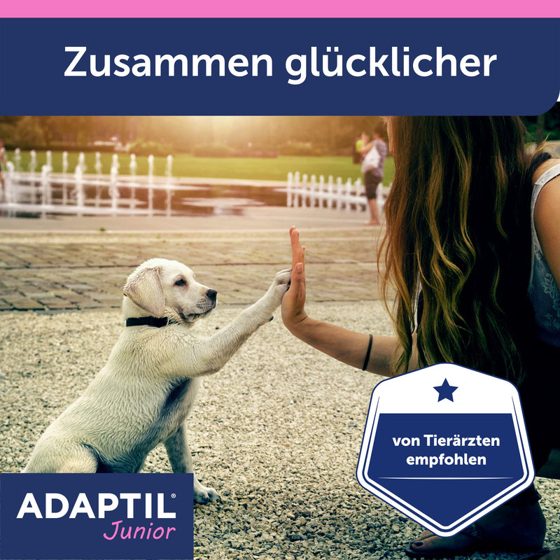 ADAPTIL Junior Puppy Collar - Blue, Size S, For Puppies Up To 37.5kg/15kg, Supports Acclimatization & Training, Uses Dog Appeasing Pheromones, Recommended For All Breeds pheromone collar