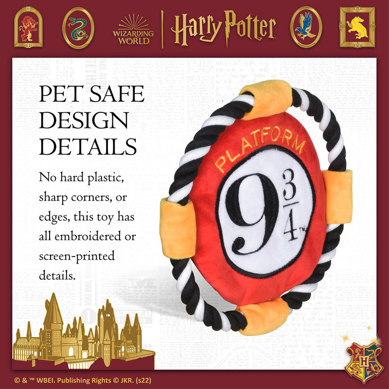 Harry Potter 9 3/4 Platform Frisbee Pet Toy | Frisbee for Dogs in Themed Design, Frisbee Dog Toy, Rope Dog Toy | Dog Toy Platform 9 3/4 Rope Frisbee Toy for Dogs Platform 9 3/4 Frisbee 8 inch - PawsPlanet Australia
