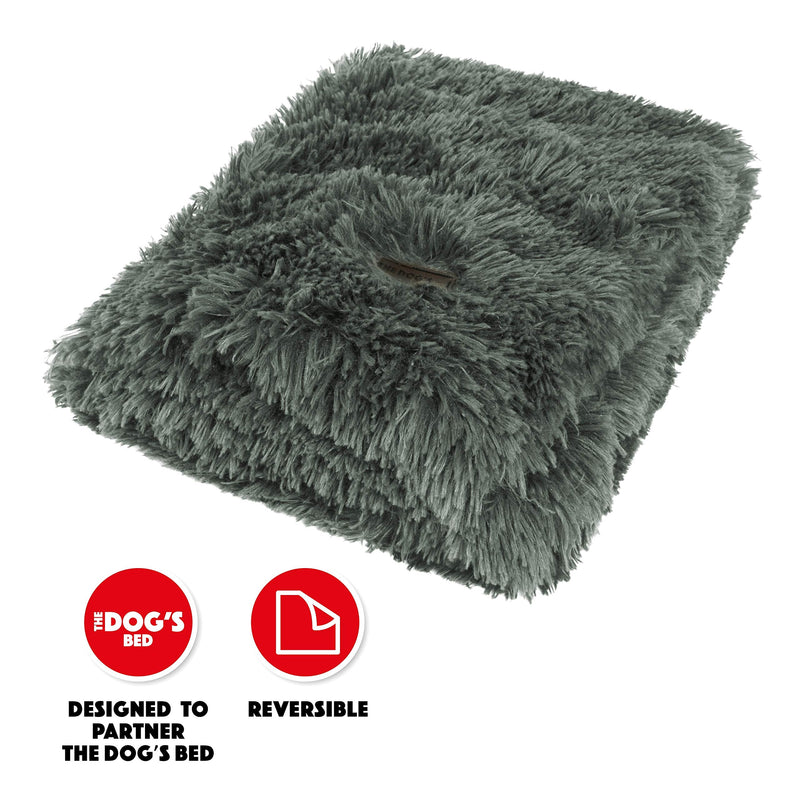 The Dog’s Blanket – Faux Fur Dog Blanket, Grey, Large, 28x42 Steel Grey Fur Large Blanket (28x42") - PawsPlanet Australia