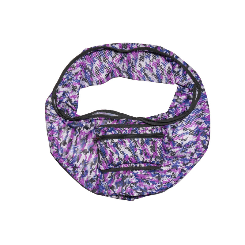 Foldable Mesh Dog Cat Carrier Crossbody Sling Bag Small Size -Ideal for Pets Below 5kgs /11 lbs-Camouflage Purple - PawsPlanet Australia