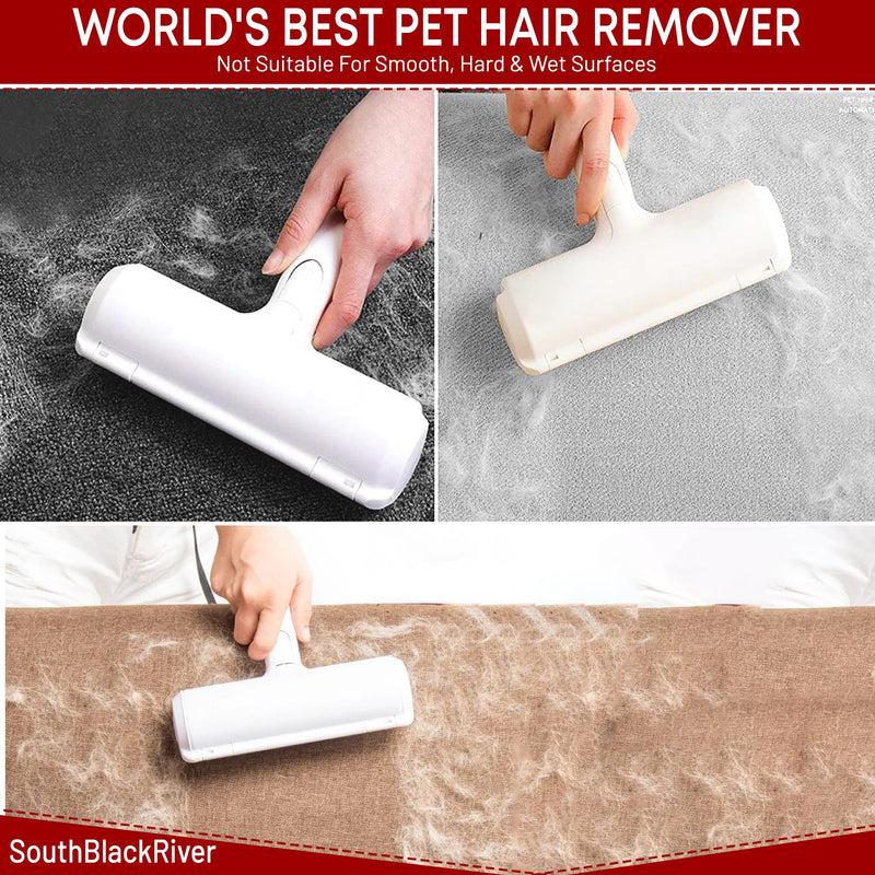 SouthBlackRiver - Pet Hair Remover - Dog Hair Removal Products - Removes Dog and Cat Hair. Pet Hair Remover For Carpet, Car Seat, Bed, Clothing, Couch. Pet Hair Remover For Furniture - PawsPlanet Australia
