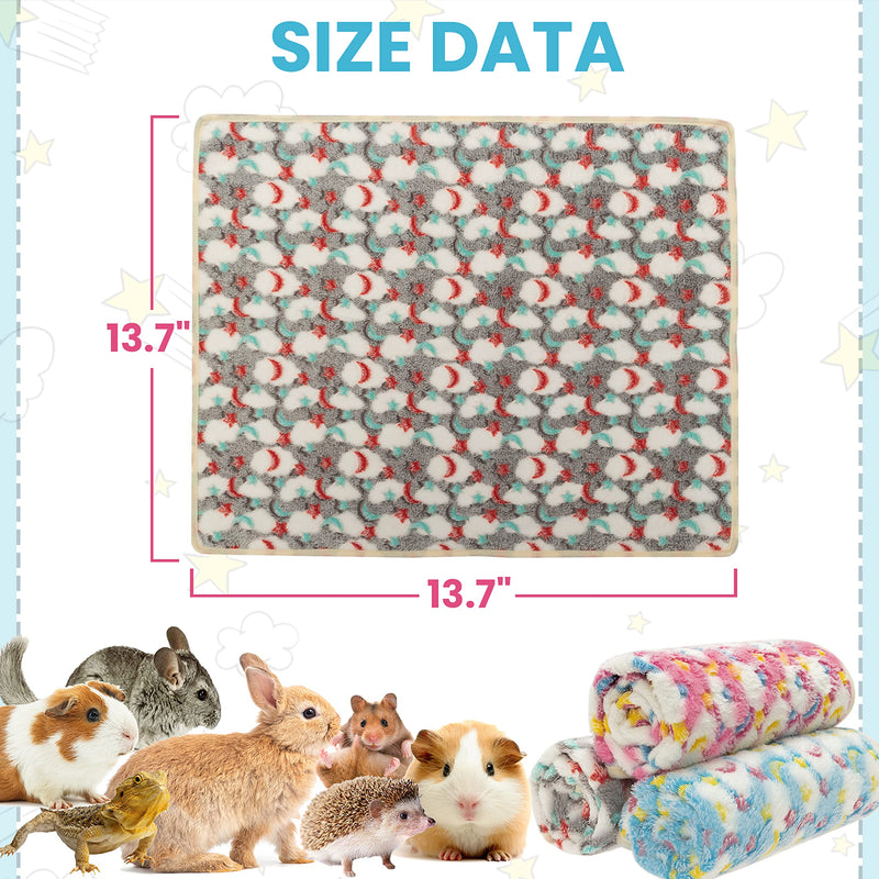 Guinea Pig Bedding Mat - 3 Pack Waterproof Washable Rat Cage Liner Bedding Accessories Soft Fleece Blankets for Rat, Rabbit, Chinchila, Hedgehog, Ferret, Hamster, Small Animals 13.7"*13.7" - PawsPlanet Australia