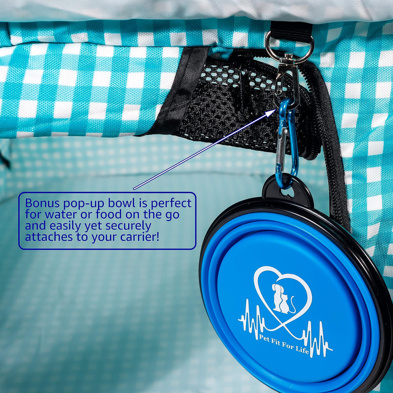 Pet Fit For Life Large Condo (Teal) and Heating/Cooling Pad Bundle with Wand and Bowl - PawsPlanet Australia