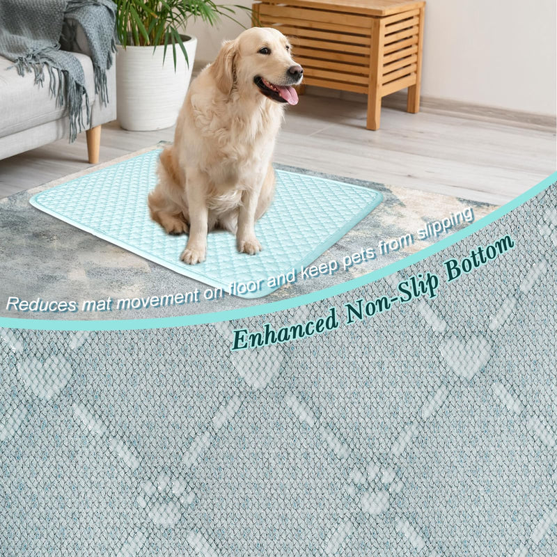 Upgraded Self-Cooling Dog Mat - Breathable Pet Cooling Pad for Dogs & Cats, Indoor & Outdoor Use, Washable Cooling Blanket for Comfort Blue L(39.4"Lx27.5"W) - PawsPlanet Australia