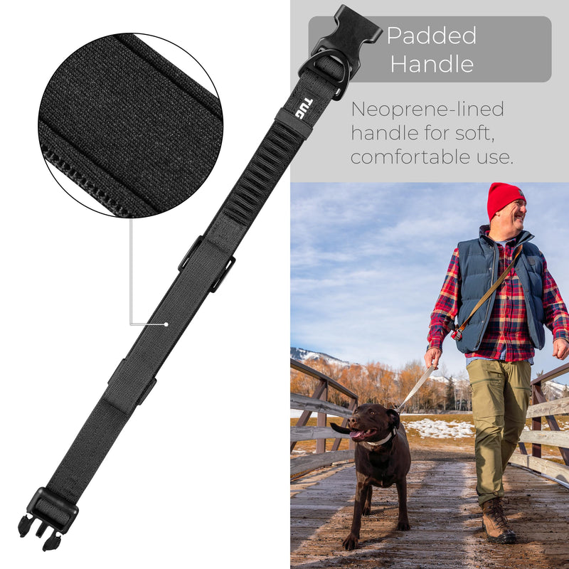 TUG Grab Collar | Integrated Traffic Leash Magnetically Attached for Quick Control (XL/Black) XL Black - PawsPlanet Australia