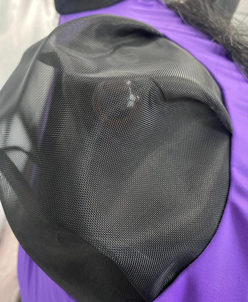 LEAFOREST Horse Mesh Fly Mask with Ears, Soft Mesh Mask Anti-UV with Ears Violet, Cob
