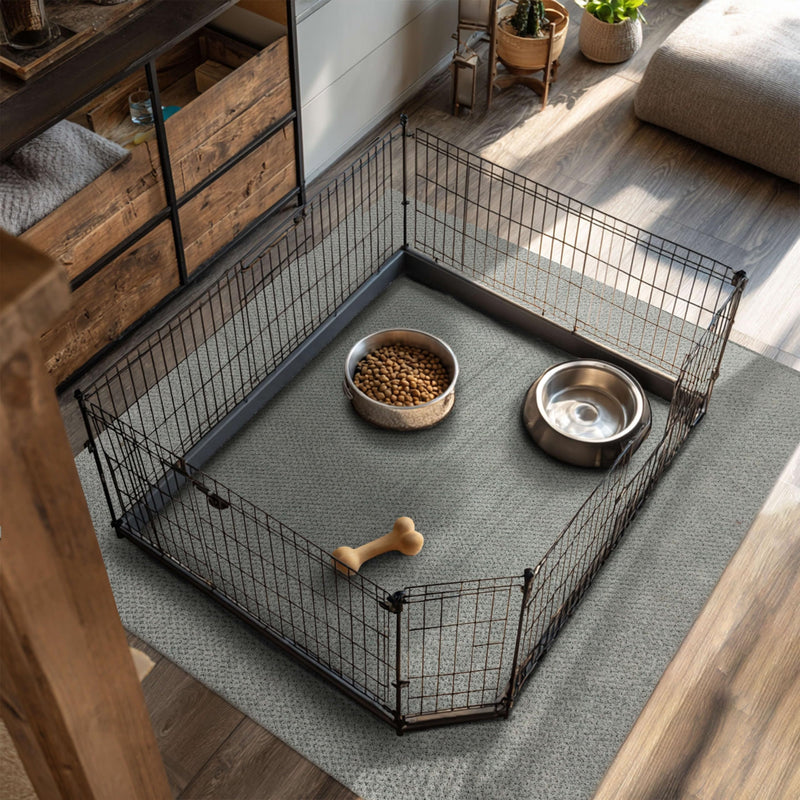 Mohawk Home Pet Play Pen Moisture Barrier Mat Utility Solid Gray 2' X 3' Other Perfect for Kitchen, Living Room, Kids Room, Dining Room, Hallway, Office, Garage, Entryway, Bathroom, Laundry Room 2' x 3' (Rectangular)