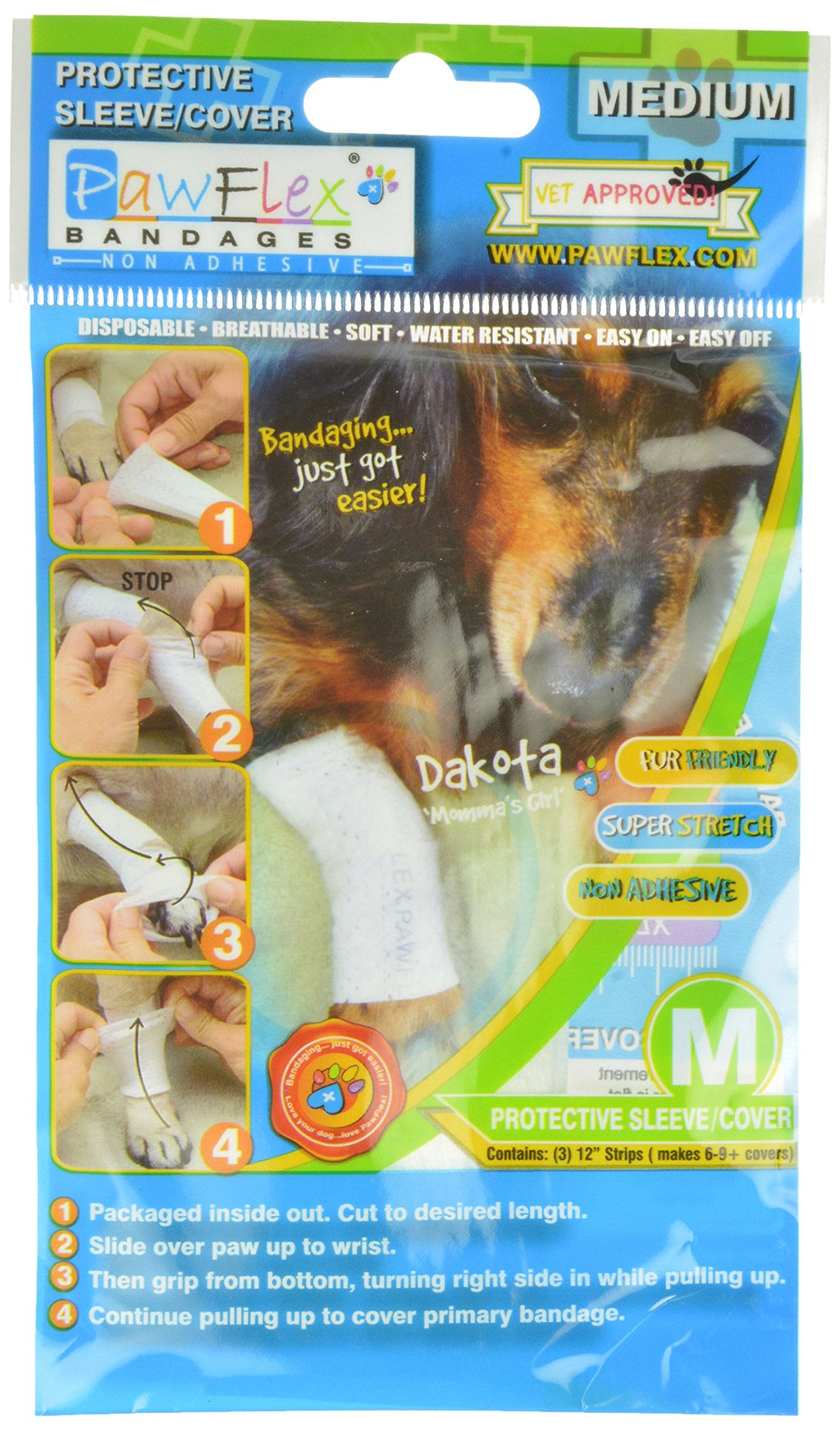 Bandages Protective Covers for Pets (Pack of 3) Medium White