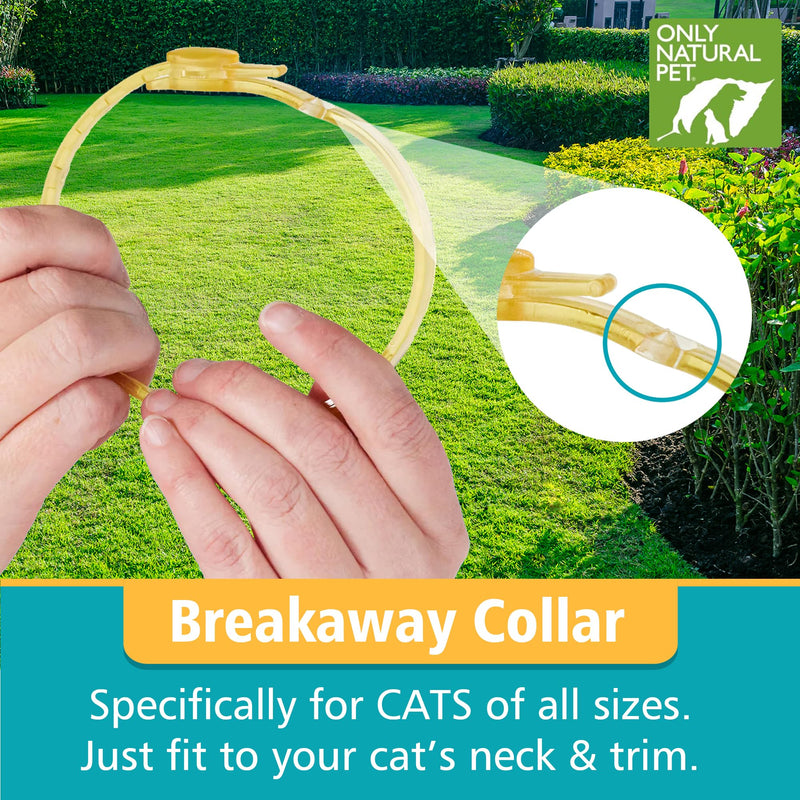 Only Natural Pet EasyDefense Non-Toxic Flea & Tick Cat Collar. Single Collar Protects for 3 Months(Pack of 3) 3 Pack