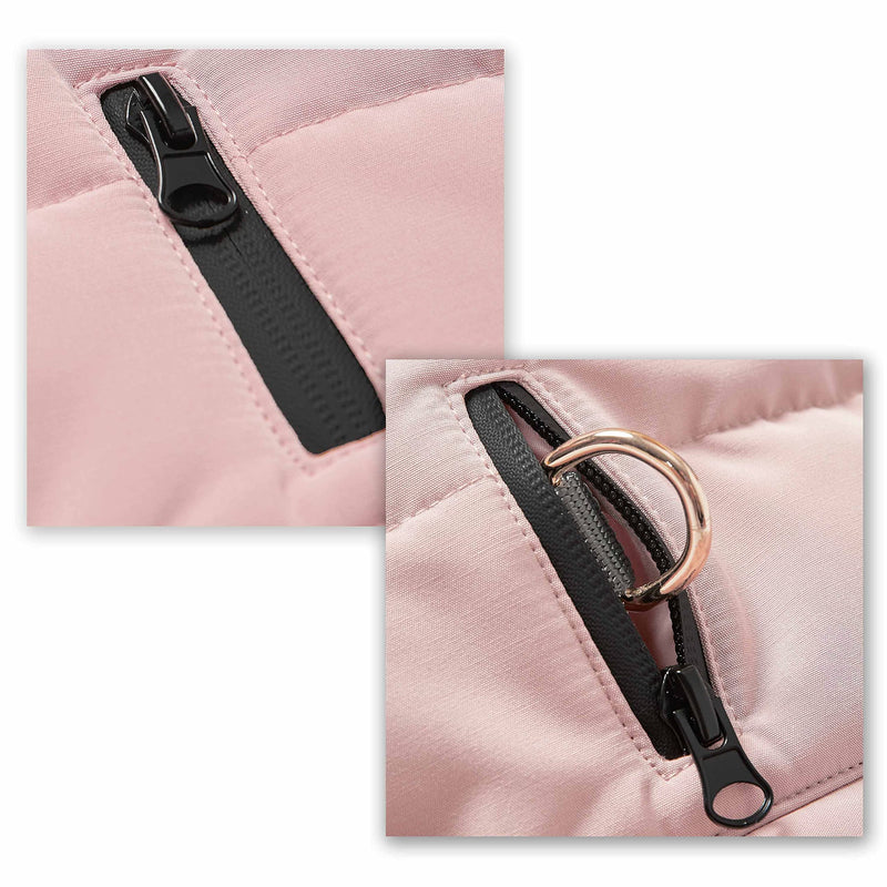 Blueberry Pet Cozy & Comfy Windproof Waterproof Quilted Fall Winter Dog Puffer Jacket in Pink, Back Length 12", Size 10", Warm Coat for Small Dogs Size 10 (Pack of 1) - PawsPlanet Australia
