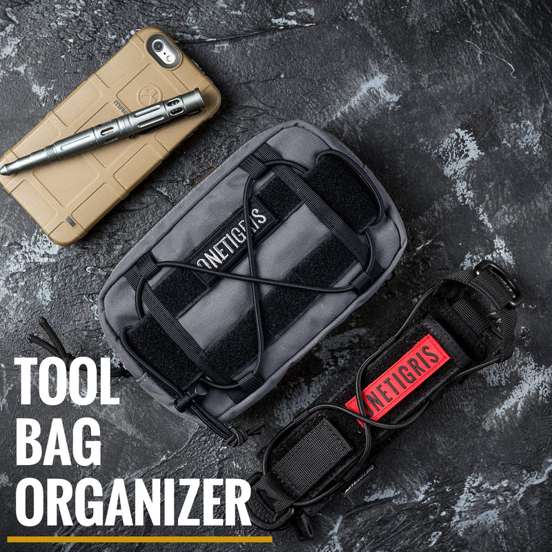 OneTigris EDC Horizontal MOLLE Pouch for Tool Treat Med Grey - PawsPlanet Australia