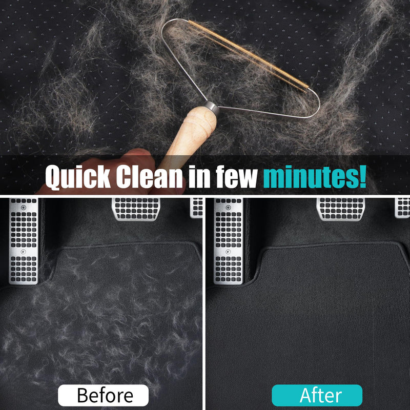 Pet Hair Remover for Couch - 2 Pack Dog Cat Hair Remover for Furniture Portable Pet Hair Fur Removal Tools Carpet Rakes Scraper for Furniture Car Mat Pet Tower Rugs - PawsPlanet Australia