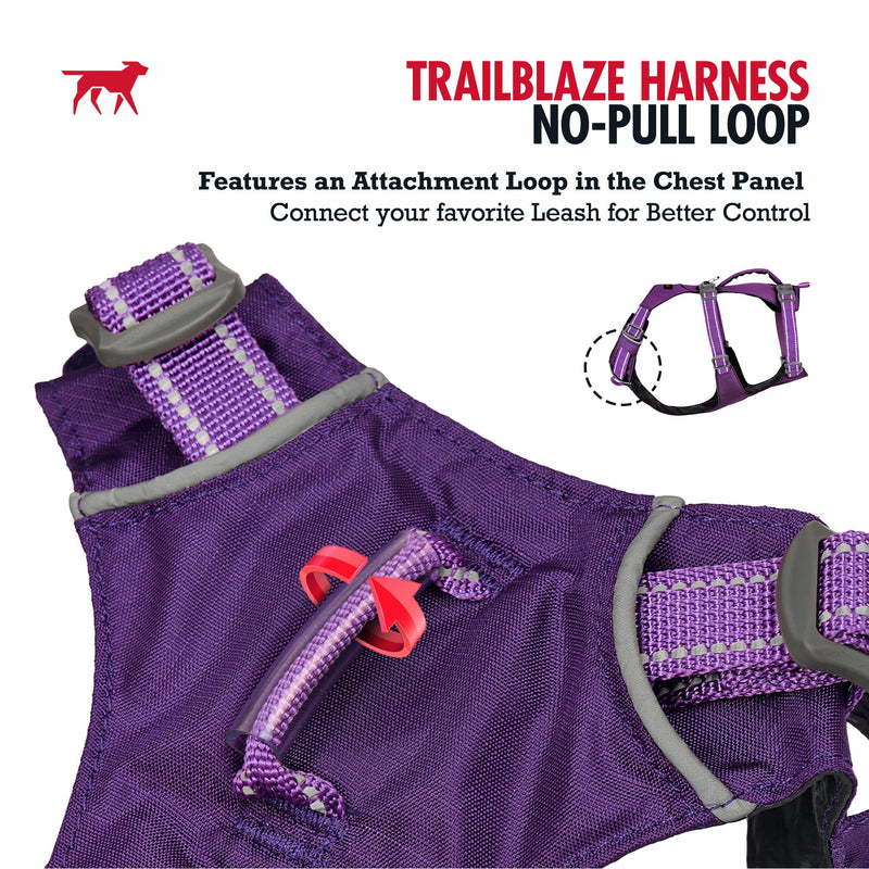 Tuff Pupper Escape Proof Dog Harness for Small Dogs | No Pull Lightweight Adjustable Harness | No Escape Multifunctional Outdoor Pet Gear | Strong Durable Breathable | Secure Comfortable Fit Deep Purple - PawsPlanet Australia