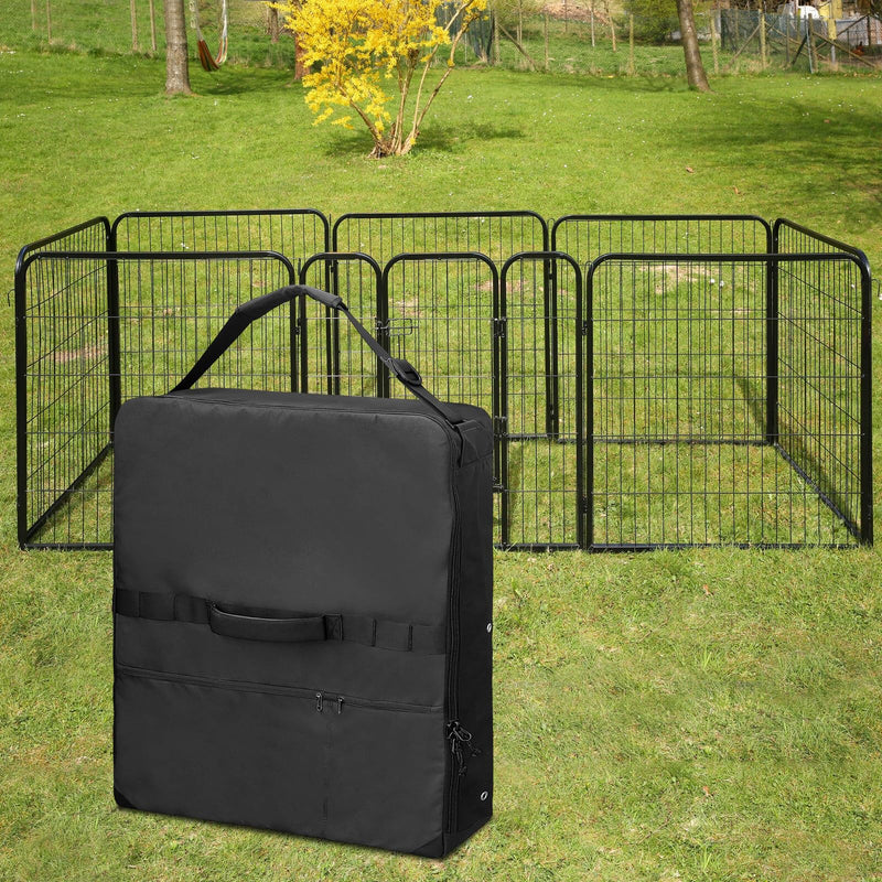 Gasadar Dog Playpen Storage Bag Fits 28.3" L x 6.3" W x 32.6" H Foldable Exercise Pet Playpen Dog Fence Stores 8 Panels and 9 Stakes with Shoulder Pad,Shoulder Strap and Adjustment Buckle Black - PawsPlanet Australia