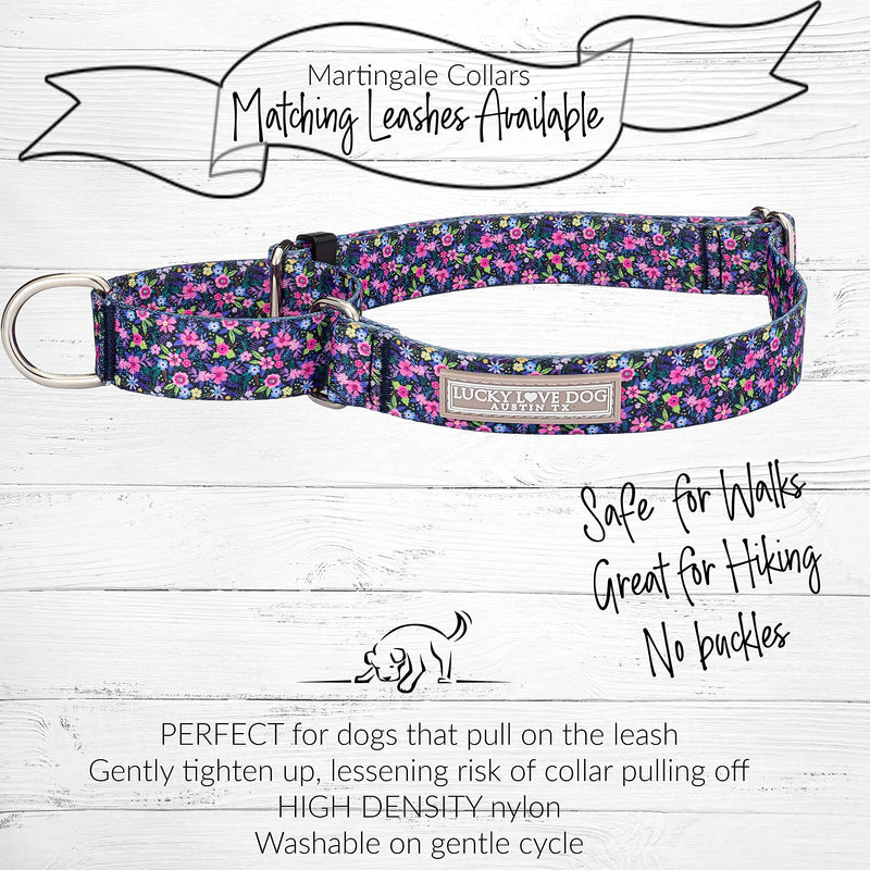 Lucky Love Dog Martingale Collar Leash Set, Premium No Slip Collar, Great for Whippets, Greyhounds, and More (Primrose, Large) - PawsPlanet Australia