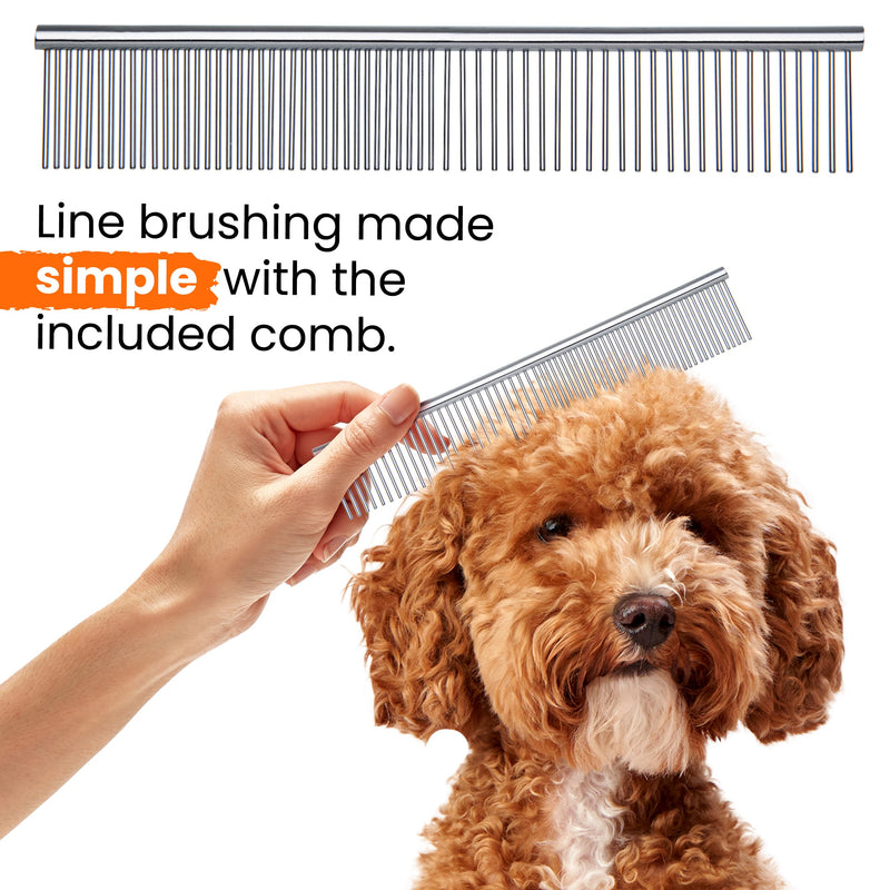 Doodle Brush for Dogs - Goldendoodle Brush with Poodle Comb and Cases Included - Goldendoodle Must Haves Grooming Tools - Designed for Doodles, Labradoodles, Bernedoodles - Medium - Orange - PawsPlanet Australia