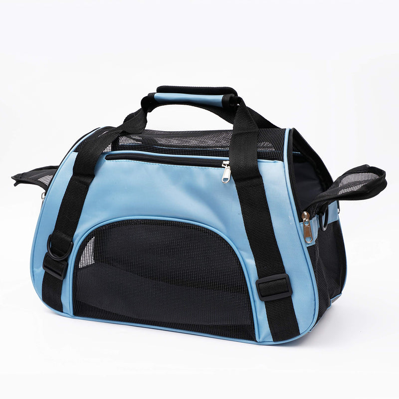 Pet Carrier Soft-Sided Carriers for Cat Carriers Dog Carrier for Small Medium Cats Dogs Puppies Pet Carrier Airline Approved Cat Dog Pet Travel Carrier (Small, Blue) Small-Blue