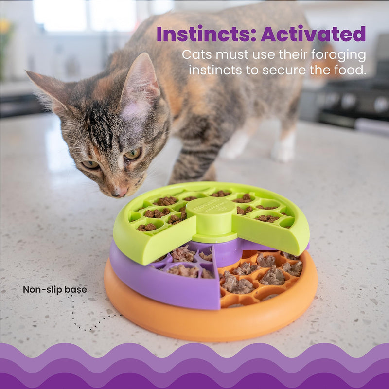 Catstages Kitty Lickin' Layers Multilayered Cat Fun Feeder Cat Treat Puzzle - PawsPlanet Australia