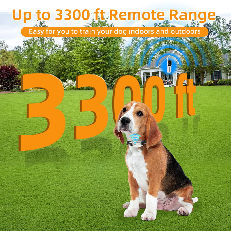 ETACCU Collar for Dogs,Waterproof Dog Training Collar with Remote Control,4 Training Modes：Beep, Vibration, Safe Static,LED,Rechargeable Adjustable for 5-150lbs Small Medium Large Dogs - PawsPlanet Australia