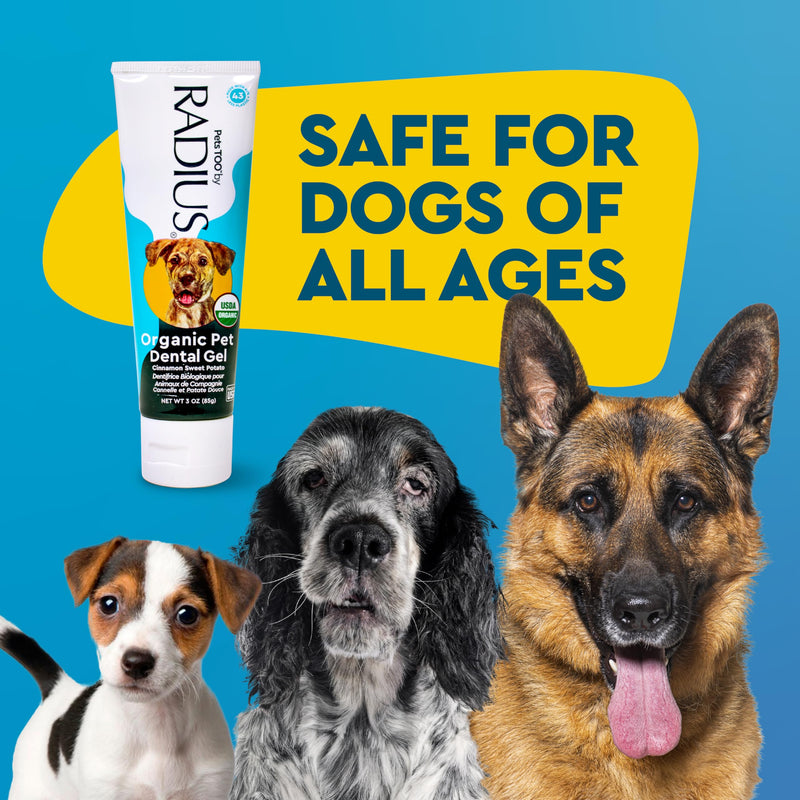 RADIUS Canine Pet Toothpaste, Cinnamon Sweet Potato, 3 oz, Non-Toxic Toothpaste for Dogs, Designed to Clean Teeth, Help Prevent Tartar, & Remove Plaque, Xylitol Free, Pack of 2 3 Ounce (Pack of 2)